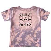 Load image into Gallery viewer, Chillin&#39; Wit My Peeps Bleach Distressed T-Shirt