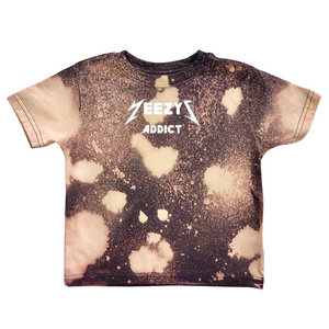 Yeezys Addict Black Bleach Distressed T-Shirt